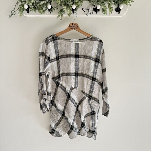 Habitat Guazy Plaid Tunic Shirt Medium - Picture 1 of 5
